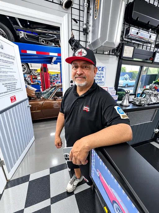 Owner Rafael Cedillo at the front counter in Fullerton